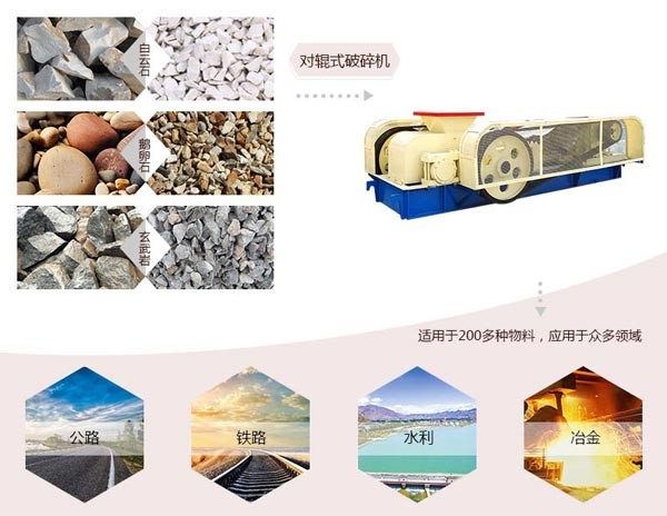 石子對(duì)輥式破碎機(jī)物料應(yīng)用